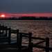 Winter sunset on the lake