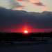 Winter sunset on the lake