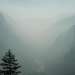 Smoke from a nearby wildfire fills Yosemite Valley